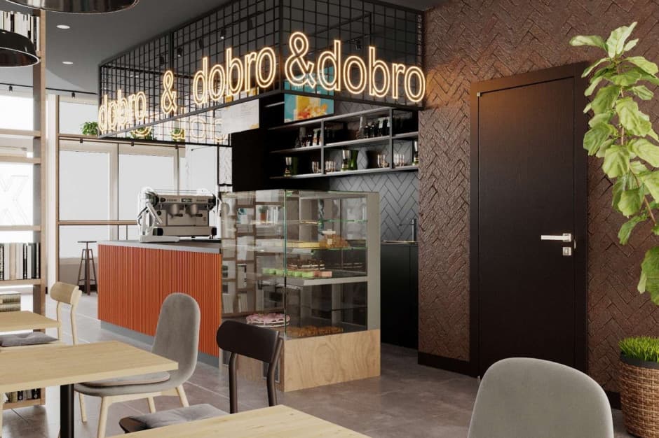 Wnętrze dobro&dobro cafe